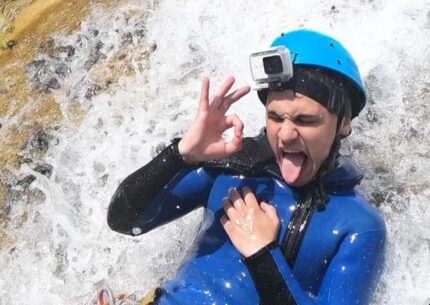 Glissade en canyoning