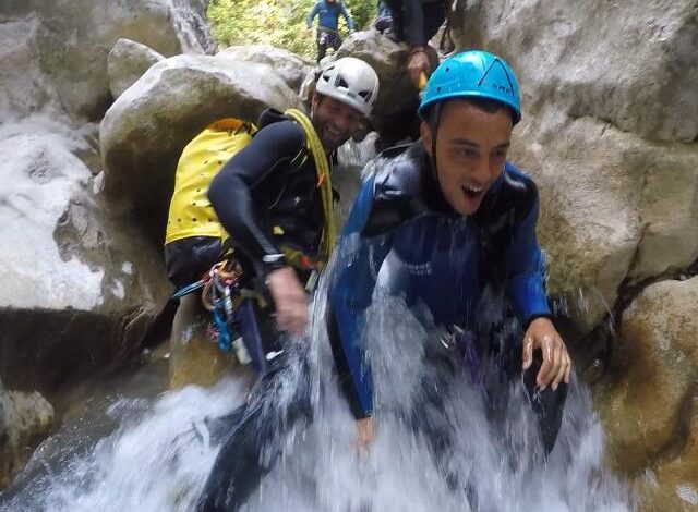 Descente du canyon