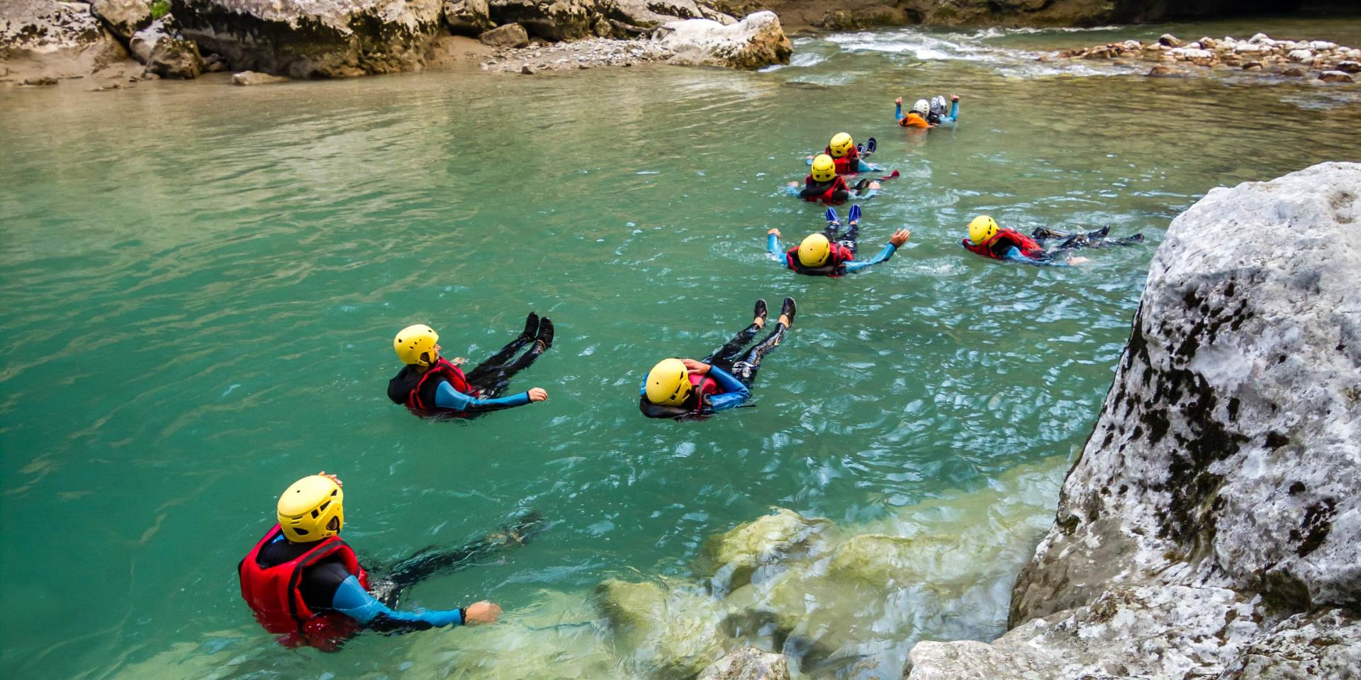 La randonnée aquatique en groupe