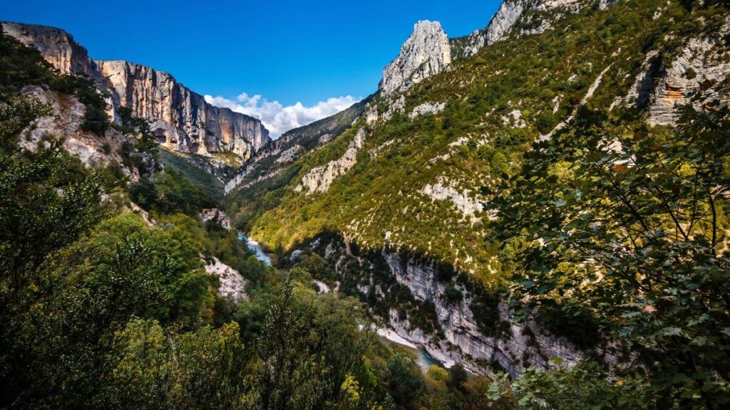 view of the verdon gorges from the blanc martel trail