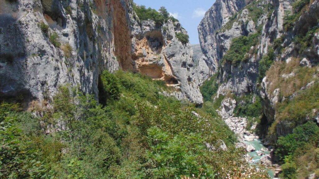 view of the blanc martel trail from the road