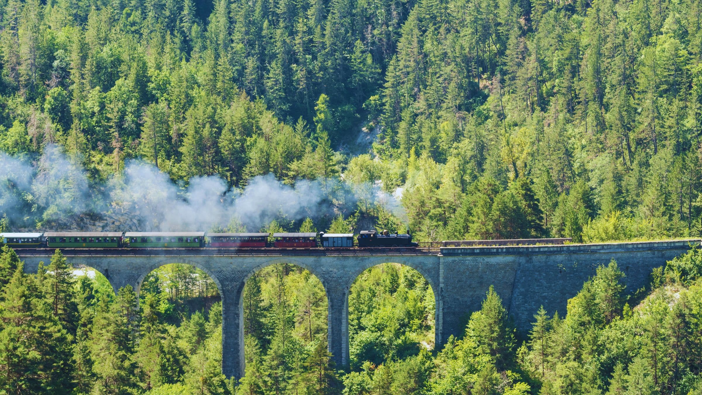 Train des Pignes à vapeur dans le Verdon