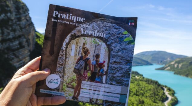 La carte touristique édité par Verdon Tourisme