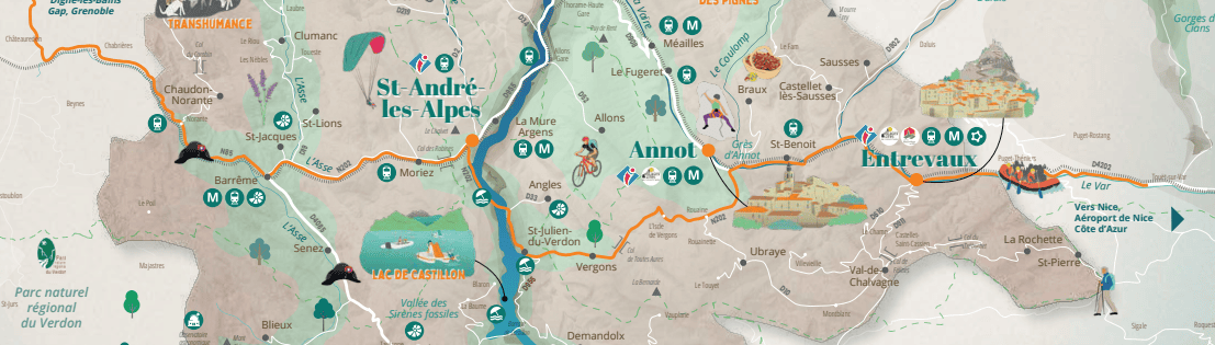 itinéraire passage étape 8 du tour de france femme dans le Verdon